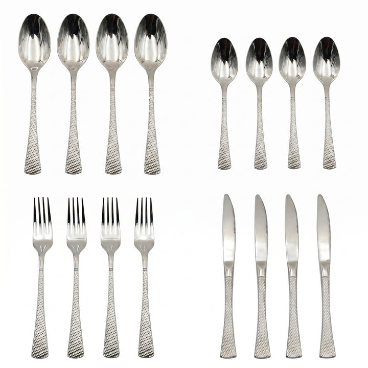 BERAM Sparkling Steel Mermaid Cutlery Set Stainless Steel, Flatware Set,18/10 Grade, Kitchen Utensils Set, Silverware with Engraved Handles Tableware Set For Home, Restaurants, Hotels