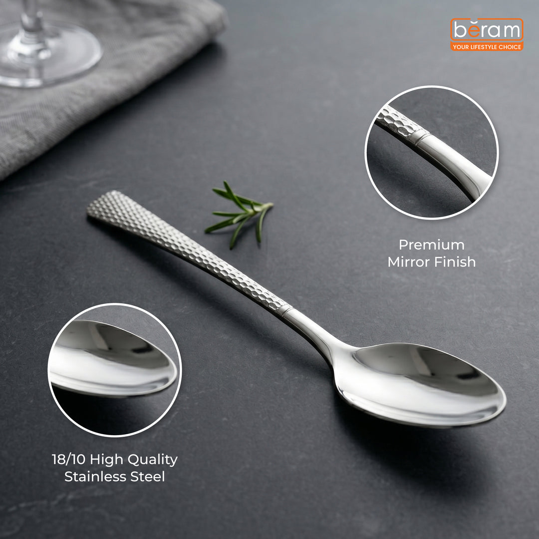 Beram Sparkling Steel Mermaid Cutlery Stainless Steel, Flatware Set,18/10 Grade, Kitchen Utensils Silverware with Engraved Handles Tableware Set For Home, Restaurants, Hotels
