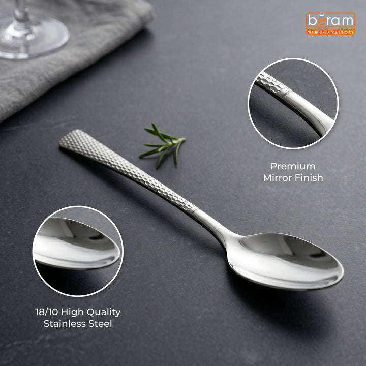 Beram Sparkling Steel Mermaid Cutlery Stainless Steel, Flatware Set,18/10 Grade, Kitchen Utensils Silverware with Engraved Handles Tableware Set For Home, Restaurants, Hotels