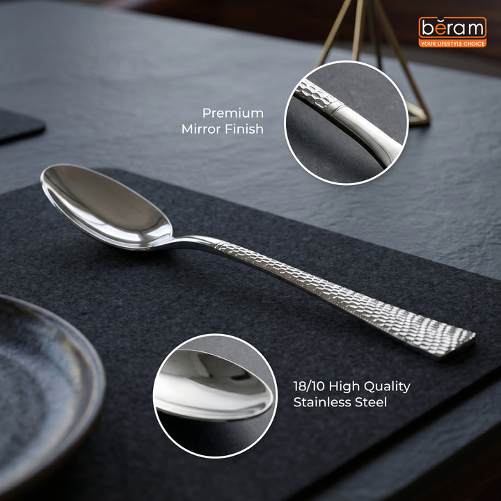 Beram Sparkling Steel Mermaid Cutlery Stainless Steel, Flatware Set,18/10 Grade, Kitchen Utensils Silverware with Engraved Handles Tableware Set For Home, Restaurants, Hotels