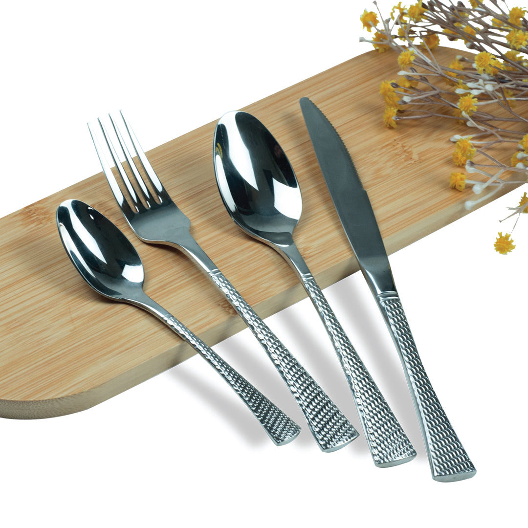 BERAM Sparkling Steel Mermaid Cutlery Set Stainless Steel, Flatware Set,18/10 Grade, Kitchen Utensils Set, Silverware with Engraved Handles Tableware Set For Home, Restaurants, Hotels