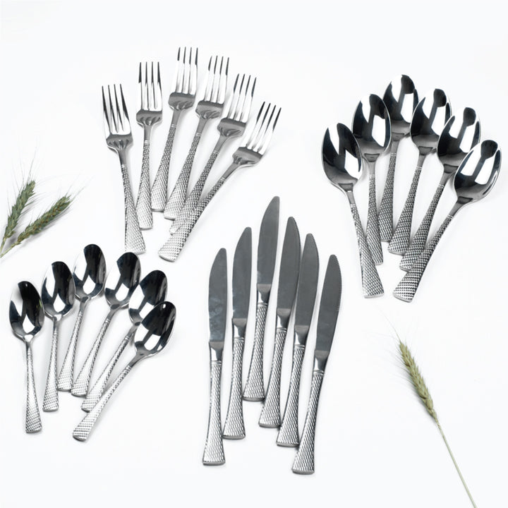 BERAM Sparkling Steel Mermaid Cutlery Set Stainless Steel, Flatware Set,18/10 Grade, Kitchen Utensils Set, Silverware with Engraved Handles Tableware Set For Home, Restaurants, Hotels