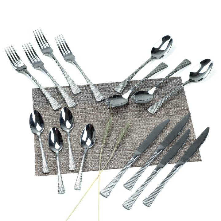 BERAM Sparkling Steel Mermaid Cutlery Set Stainless Steel, Flatware Set,18/10 Grade, Kitchen Utensils Set, Silverware with Engraved Handles Tableware Set For Home, Restaurants, Hotels