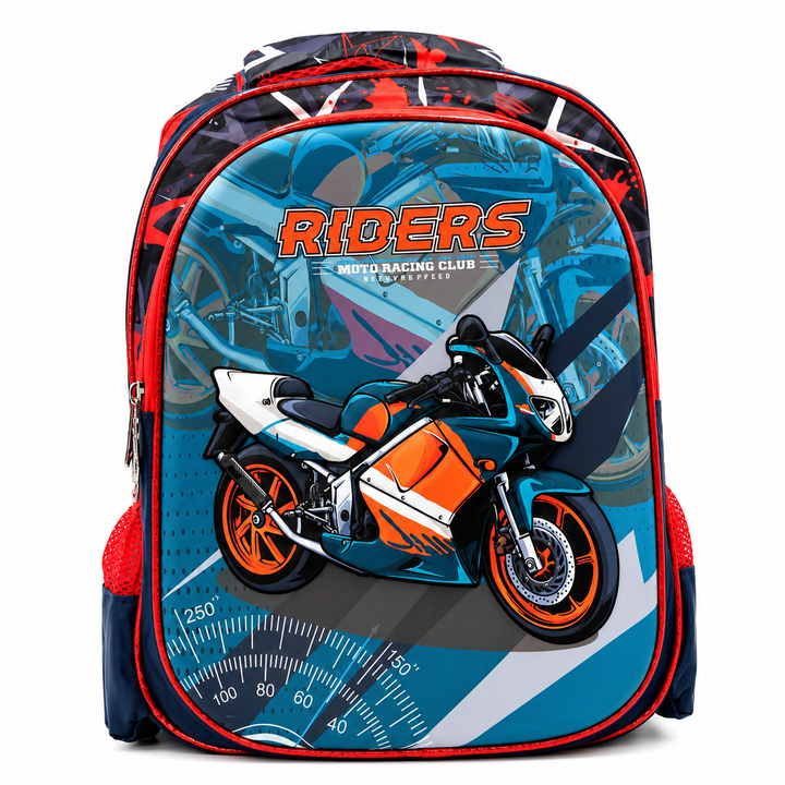 Vehicle Theme School Backpack, Large Capacity Lightweight Durable School Bag with Multiple Compartments, Side Bottle Pockets, Student Backpack for School, Travel & Everyday Use