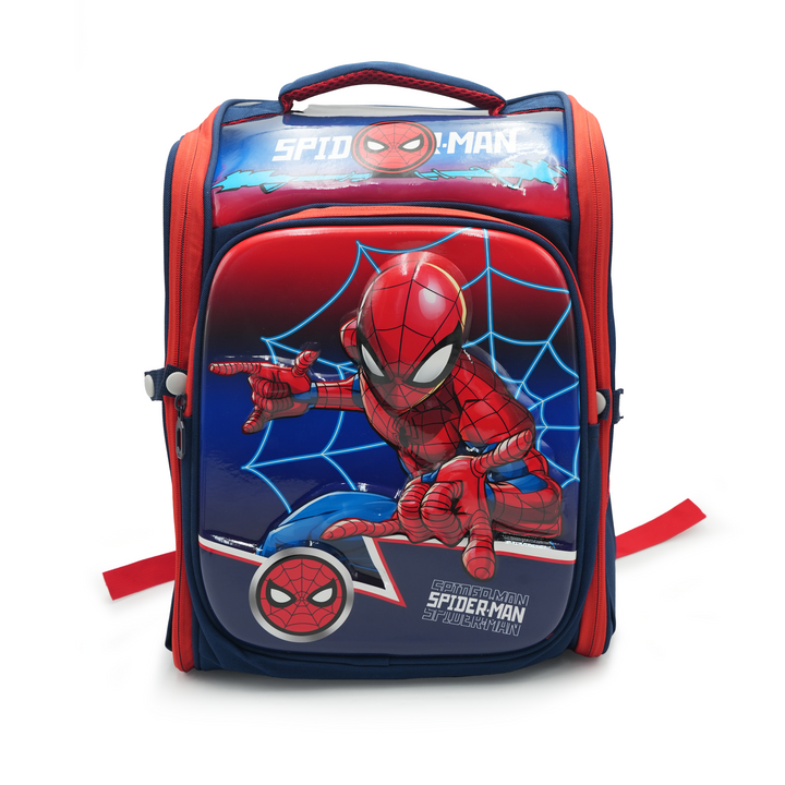 Cartoon Theme School Backpack 16 Inch, Lightweight Multi-Compartment Book Bag with Front Pocket, Side Bottle Pocket, Adjustable Shoulder Straps & Top Handle