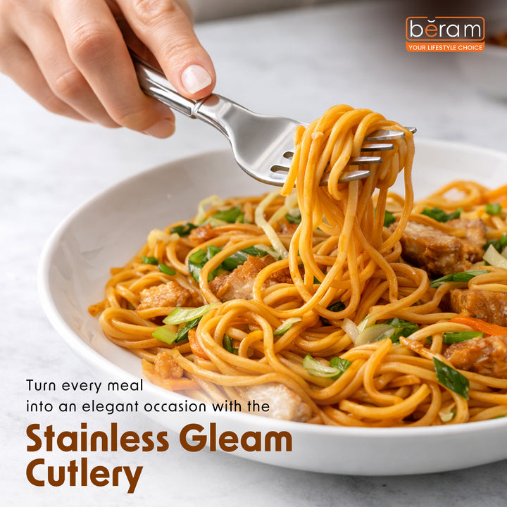 BERAM Stainless Gleam Cutlery Stainless Steel Flatware 18/10 Grade, Kitchen Utensils Tableware Set For Home, Restaurants, Hotels and More