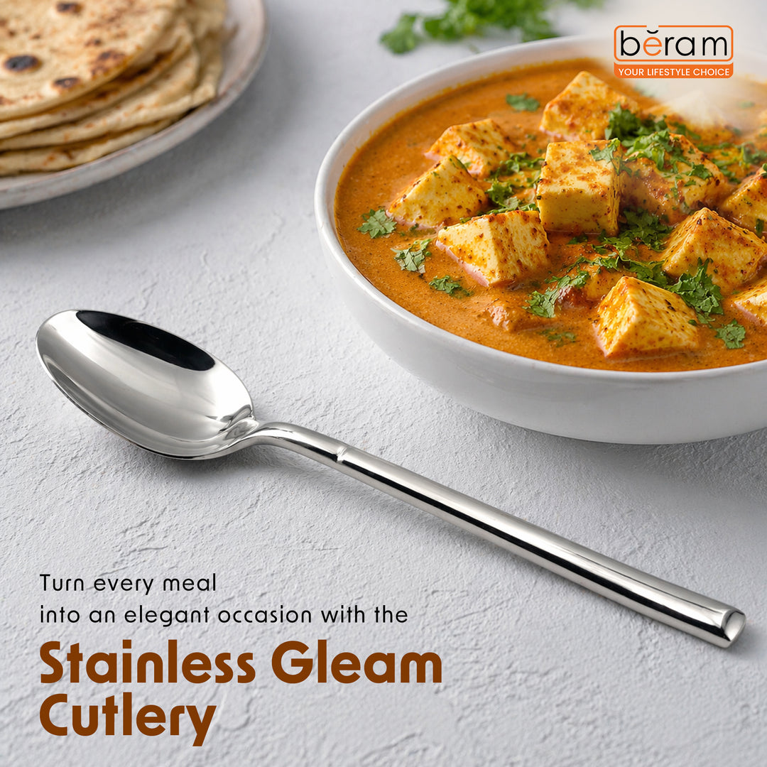 BERAM Stainless Gleam Cutlery Stainless Steel Flatware 18/10 Grade, Kitchen Utensils Tableware Set For Home, Restaurants, Hotels and More