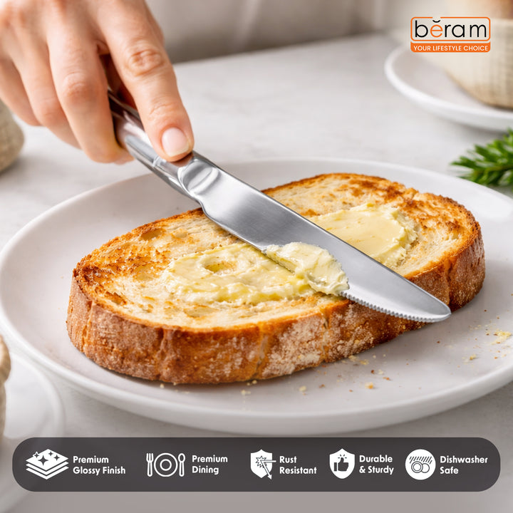 BERAM Stainless Gleam Cutlery Stainless Steel Flatware 18/10 Grade, Kitchen Utensils Tableware Set For Home, Restaurants, Hotels and More