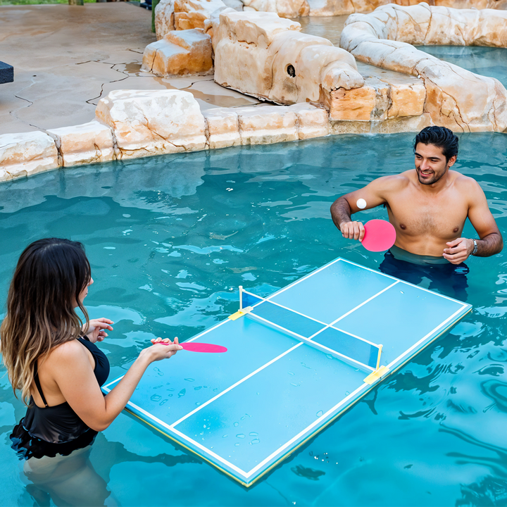 Swimline Floating Pool-Pong Table Game Set – Water Sports Paddle Game with 2 Rackets & Durable Foam Table – Fun for Pools, Lakes, or Beaches – Easy Setup for Indoor & Outdoor Play – Ideal for Kids, Teens & Adults – Use In or Out of Pool