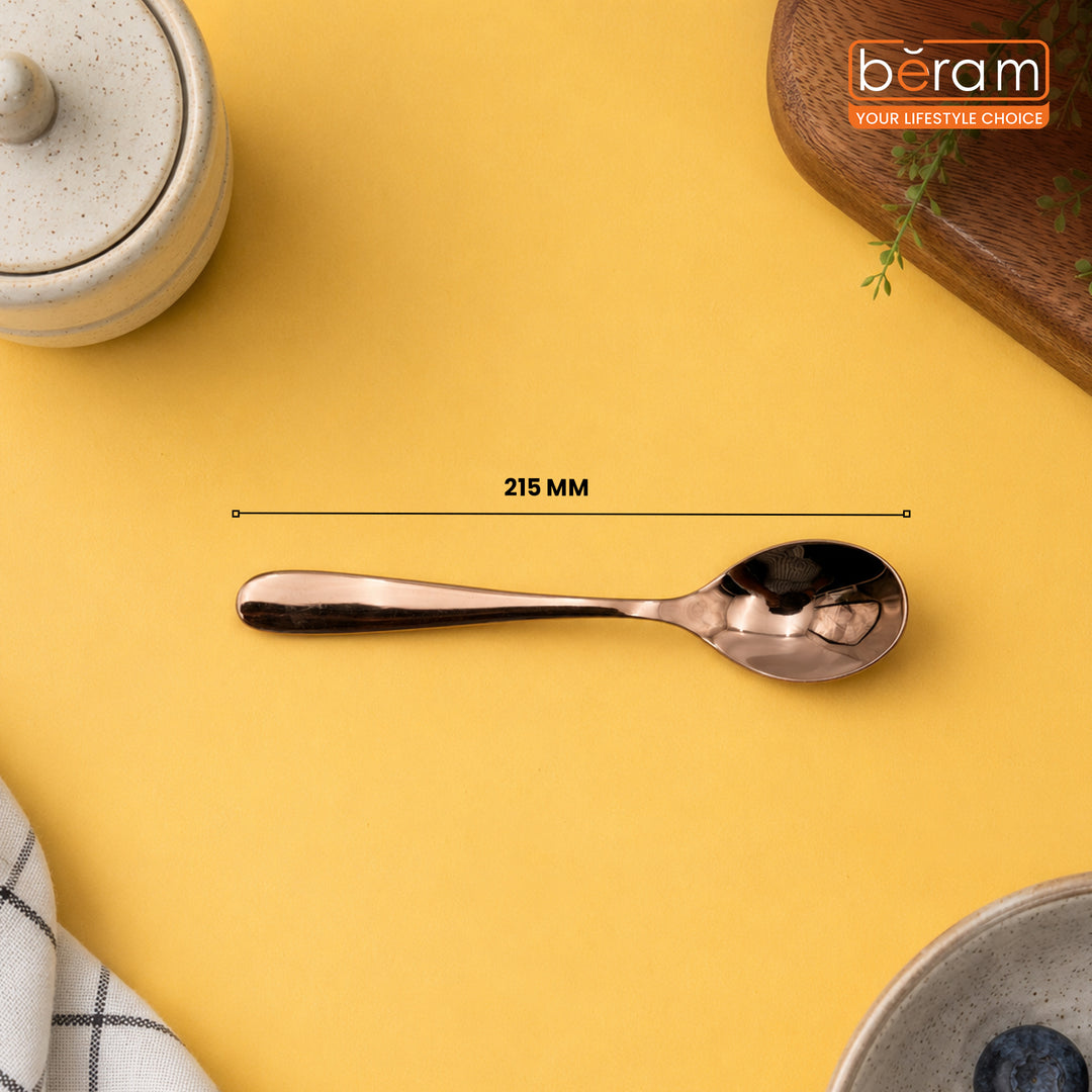 BERAM Table Trend Cutlery Elegant 18/10 Stainless Steel Flatware with PVD Copper Finish, Premium Tableware for Home, Restaurants