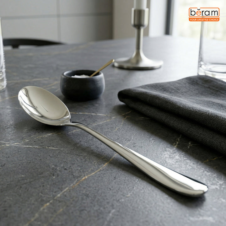 BERAM Table Trend Cutlery Elegant 18/10 Stainless Steel Flatware with PVD Silver, Premium Tableware for Home, Restaurants
