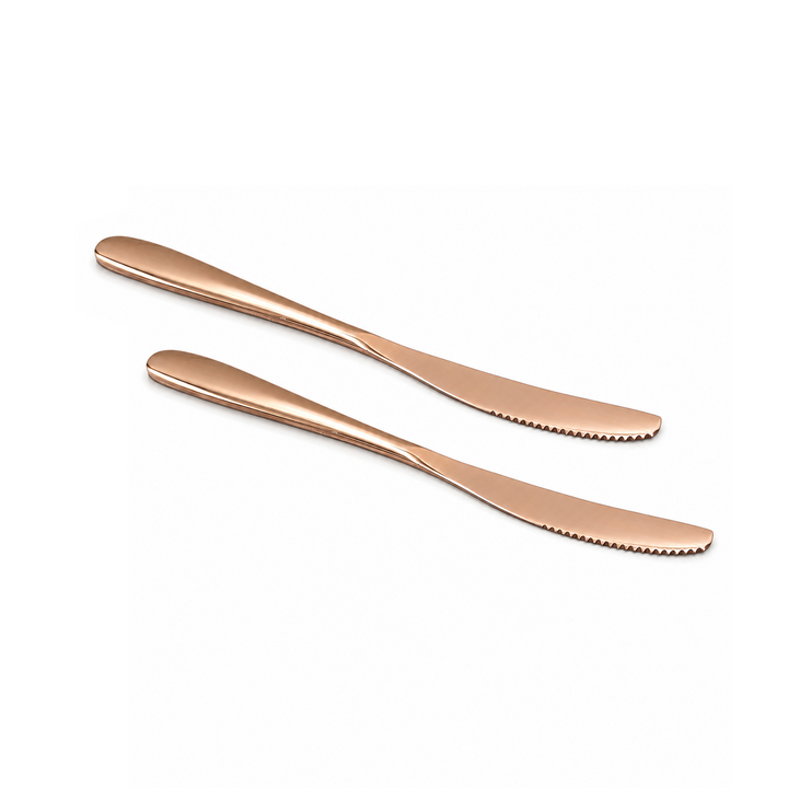BERAM Table Trend Cutlery Elegant 18/10 Stainless Steel Flatware with PVD Copper Finish, Premium Tableware for Home, Restaurants