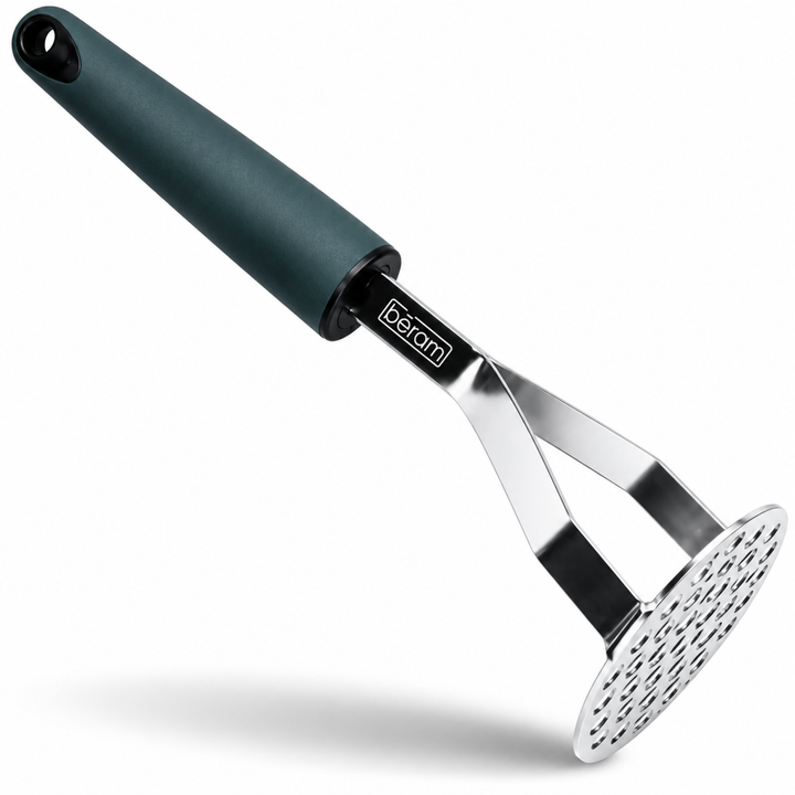 BERAM Potato Masher, Ricer for Vegetables, Stainless Steel with Comfortable Handle, Lump Free Tool, Perfect For Mashing Potatoes, Apples, Beans, Peas, and More, Heavy Duty Kitchen Tool
