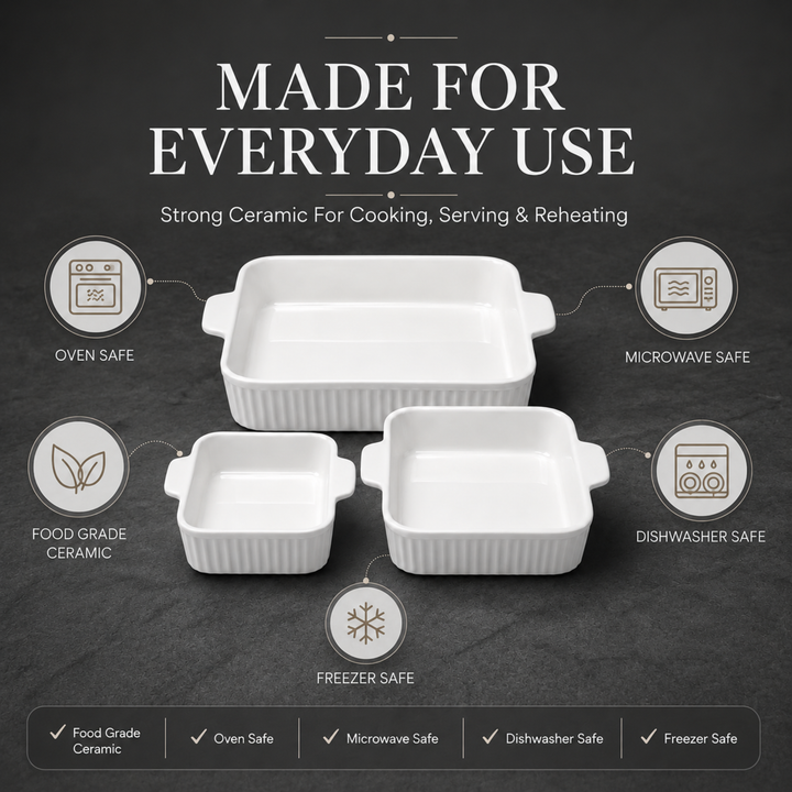 Ceramic Stripes White Serving Tray Microwave Dishwasher Safe Ceramic Platter for Snacks Desserts Appetizers Sushi Pastry Dry Fruits Dining Kitchen Buffet Party and Restaurant Use