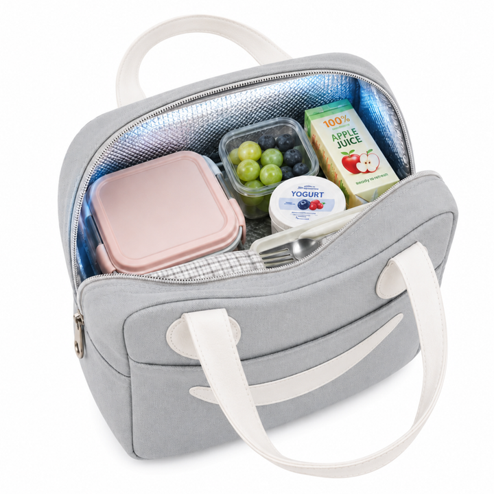 Insulated Lunch Bag, Reusable Thermal Lunch Tote with Zipper Closure, Lightweight Lunch Box Carry Bag for Office, School, Travel, Picnic, Work and Daily Meal Storage