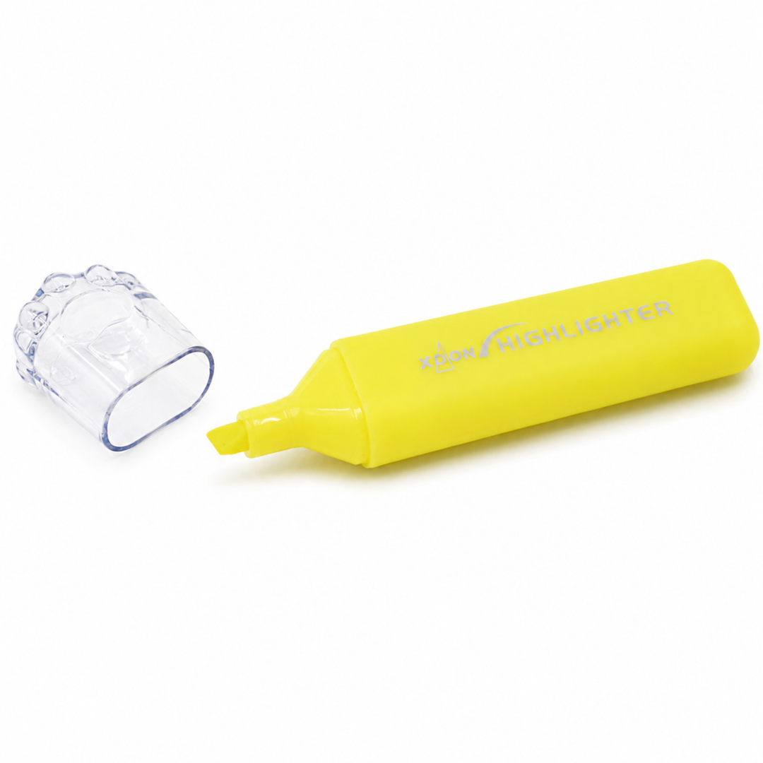 Highlighter Pen with Chisel Tip, Highlighting Marker for Notes, Documents, Textbooks & Study, Comfortable Wide Body Marker Pen for School, Office, Home & Everyday Stationery Use, 1 Piece