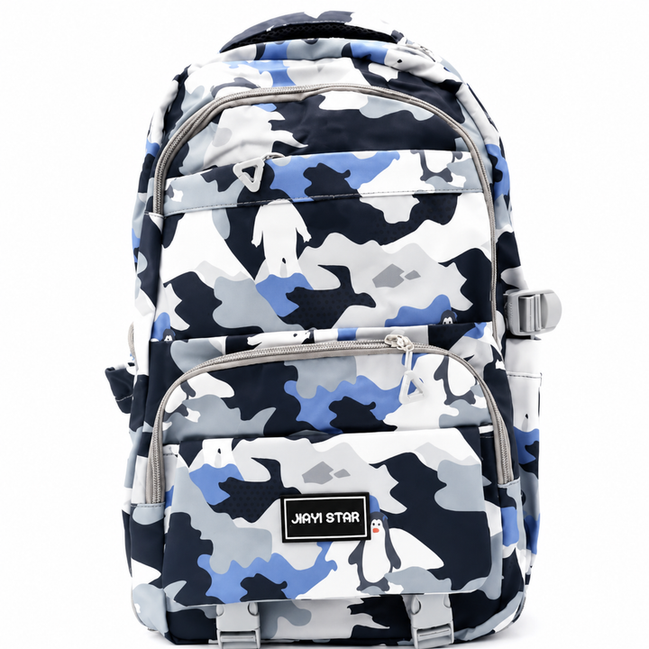Urban Camo School Backpack, Large Capacity Camouflage Backpack with Multiple Compartments, Lightweight Student Book Bag with Side Bottle Pockets for School, College, Travel, Office & Daily Use