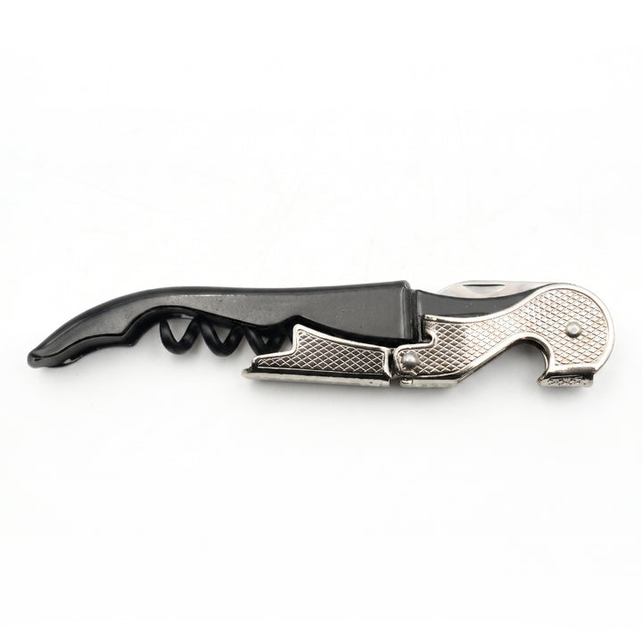 BERAM Professional Corkscrew Wine Bottle Opener with Foil Cutter – Heavy Duty Manual Wine Key, Waiter’s Corkscrew for Bartenders & Servers, Gift Box Included (Black)
