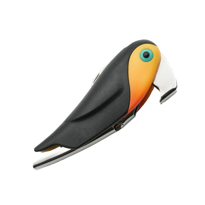 BERAM Multifunctional Parrot-Themed Waiter’s Corkscrew – Stainless Steel Bottle Opener with Heavy-Duty Hinges – Wine Key for Bartenders, Sommeliers & Restaurant Servers