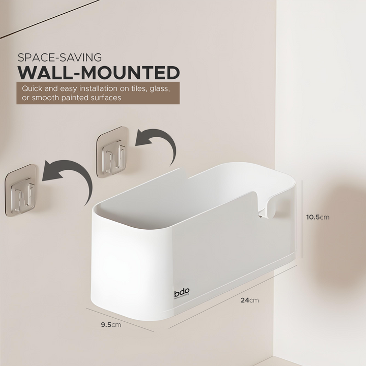 Rustproof Wall-Mounted Bathroom Shelf Stainless Steel Shower Caddy Organizer No-Drill Storage Solution Ideal for Bathroom Shower and Space-Saving Organization