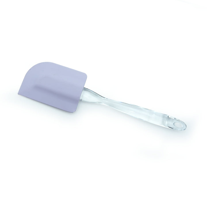 Beram Silicone Spatulas Set of 2 – Heat-Resistant Platinum Silicone Heads Clear Ergonomic Handles Dishwasher Safe BPA-Free Ideal for Baking Cooking & Mixing