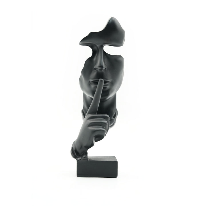 BERAM Silence Face Art Decor Modern Abstract Resin Thinking Face Statue Elegant Minimalist Mask Sculpture for Home Décor Living Room Office Desk Bookshelf Entryway Tabletop Display Ornament