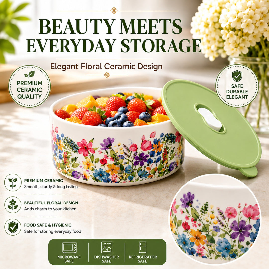 Ceramic Bowl Set Premium Porcelain Storage and Serving Bowls Microwave and Dishwasher Safe Soup Rice Snack Cereal Meal Prep Bowls Modern Kitchen Food Container Set