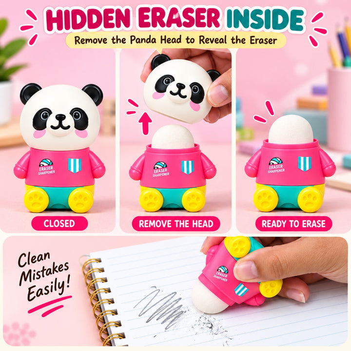 Sharpener Teddy Pencil Sharpener, Compact Manual Pencil Sharpener, Portable Stationery Sharpener for Writing, Drawing, Sketching, Office, School and Everyday Use