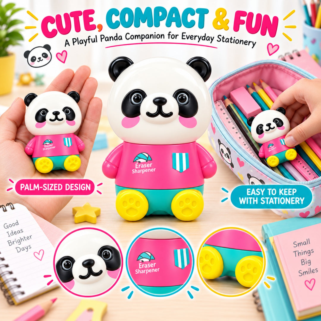 Sharpener Teddy Pencil Sharpener, Compact Manual Pencil Sharpener, Portable Stationery Sharpener for Writing, Drawing, Sketching, Office, School and Everyday Use