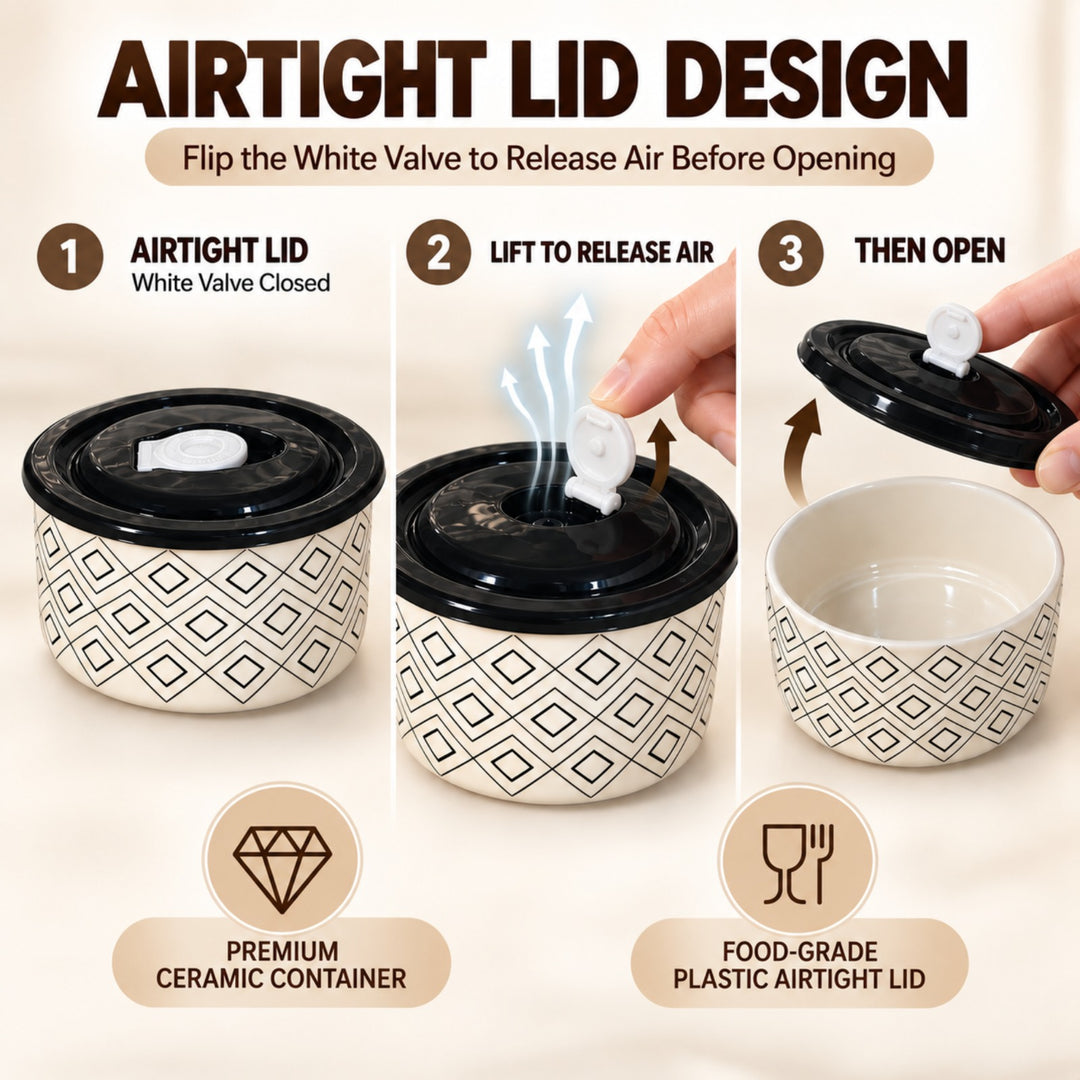 Ceramic Bowl Set Premium Porcelain Storage and Serving Bowls Microwave and Dishwasher Safe Soup Rice Snack Cereal Meal Prep Bowls Modern Kitchen Food Container Set