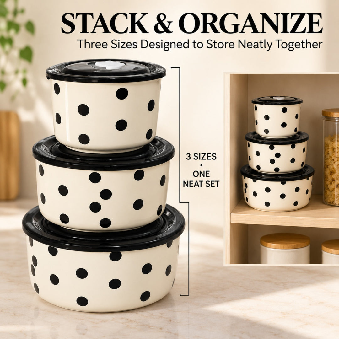 Ceramic Bowl Set Premium Porcelain Storage and Serving Bowls Microwave and Dishwasher Safe Soup Rice Snack Cereal Meal Prep Bowls Modern Kitchen Food Container Set