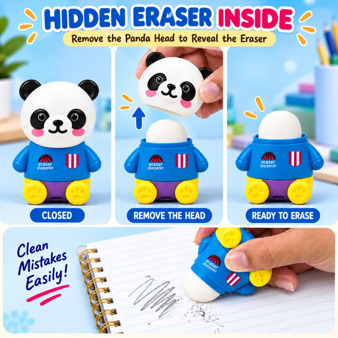 Sharpener Teddy Pencil Sharpener, Compact Manual Pencil Sharpener, Portable Stationery Sharpener for Writing, Drawing, Sketching, Office, School and Everyday Use