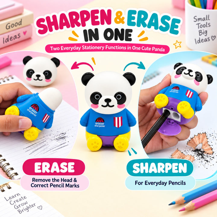 Sharpener Teddy Pencil Sharpener, Compact Manual Pencil Sharpener, Portable Stationery Sharpener for Writing, Drawing, Sketching, Office, School and Everyday Use