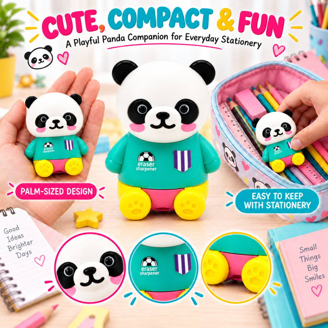 Sharpener Teddy Pencil Sharpener, Compact Manual Pencil Sharpener, Portable Stationery Sharpener for Writing, Drawing, Sketching, Office, School and Everyday Use
