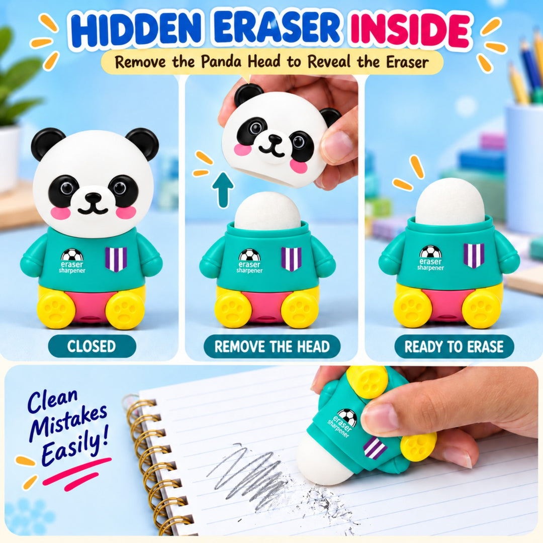 Sharpener Teddy Pencil Sharpener, Compact Manual Pencil Sharpener, Portable Stationery Sharpener for Writing, Drawing, Sketching, Office, School and Everyday Use