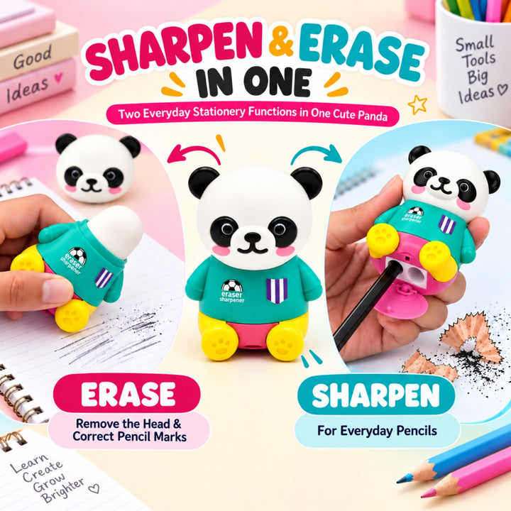 Sharpener Teddy Pencil Sharpener, Compact Manual Pencil Sharpener, Portable Stationery Sharpener for Writing, Drawing, Sketching, Office, School and Everyday Use