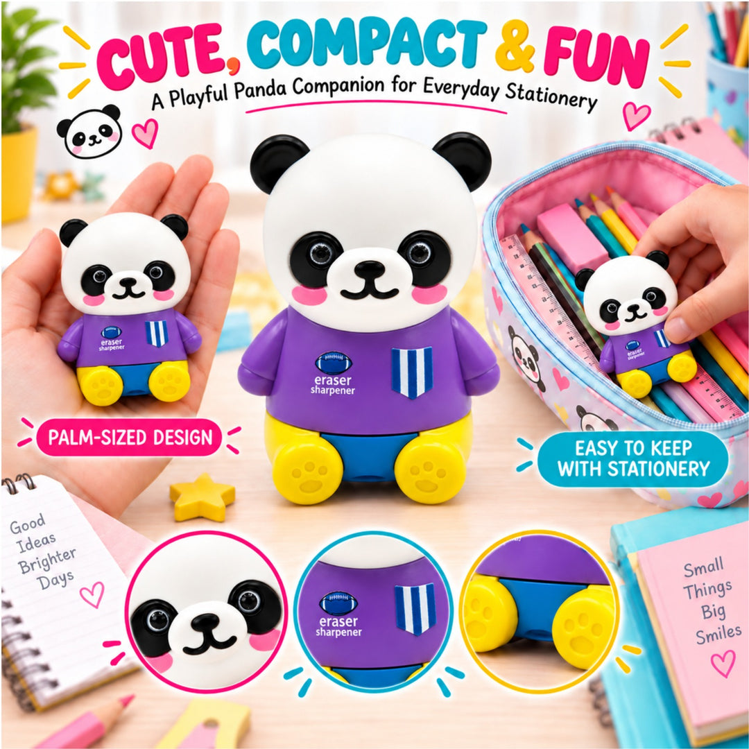 Sharpener Teddy Pencil Sharpener, Compact Manual Pencil Sharpener, Portable Stationery Sharpener for Writing, Drawing, Sketching, Office, School and Everyday Use