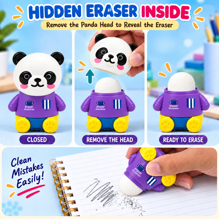 Sharpener Teddy Pencil Sharpener, Compact Manual Pencil Sharpener, Portable Stationery Sharpener for Writing, Drawing, Sketching, Office, School and Everyday Use