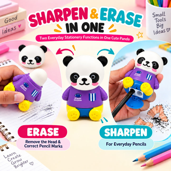 Sharpener Teddy Pencil Sharpener, Compact Manual Pencil Sharpener, Portable Stationery Sharpener for Writing, Drawing, Sketching, Office, School and Everyday Use