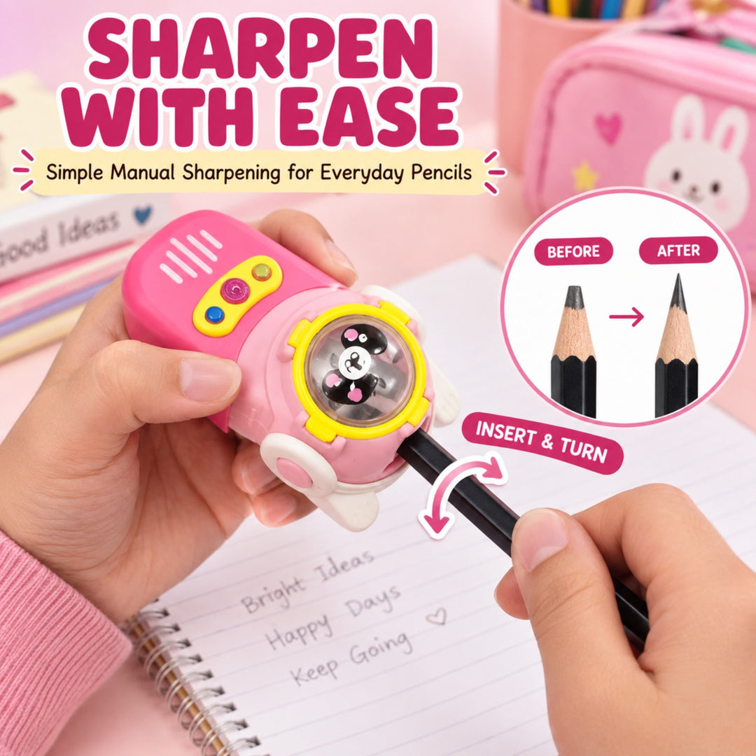 Sharpener Mobile Pencil Sharpener, Portable Manual Pencil Sharpener for School, Office, Students, Kids and Drawing