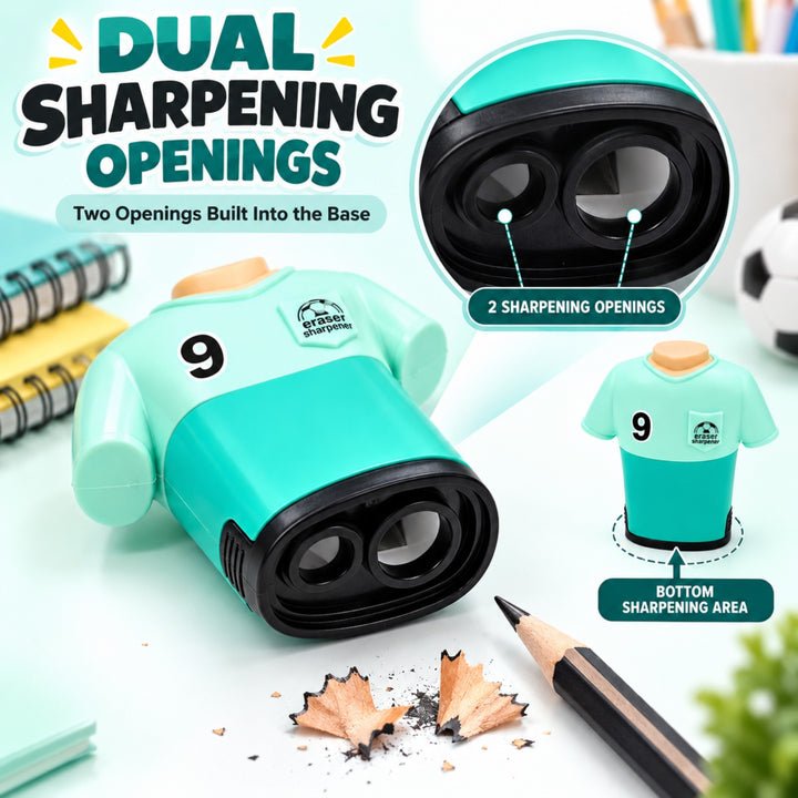 Sharpener Jersey Pencil Sharpener, Compact Manual Pencil Sharpener, Portable Stationery Sharpener for Writing, Drawing, Sketching, Office, School and Everyday Use