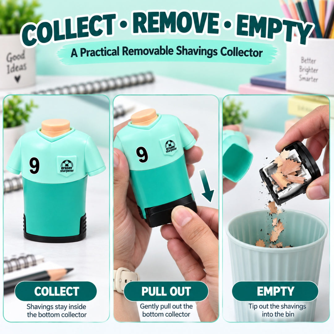 Sharpener Jersey Pencil Sharpener, Compact Manual Pencil Sharpener, Portable Stationery Sharpener for Writing, Drawing, Sketching, Office, School and Everyday Use