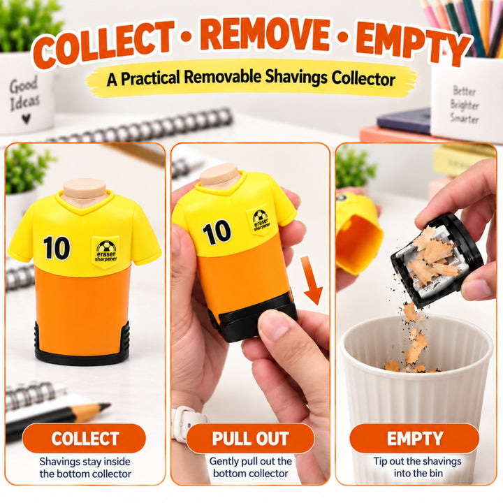 Sharpener Jersey Pencil Sharpener, Compact Manual Pencil Sharpener, Portable Stationery Sharpener for Writing, Drawing, Sketching, Office, School and Everyday Use