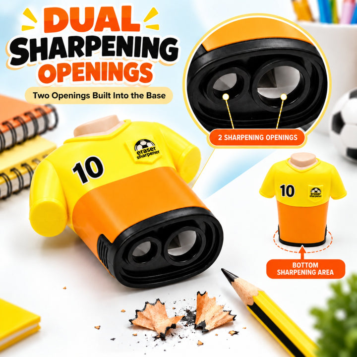 Sharpener Jersey Pencil Sharpener, Compact Manual Pencil Sharpener, Portable Stationery Sharpener for Writing, Drawing, Sketching, Office, School and Everyday Use