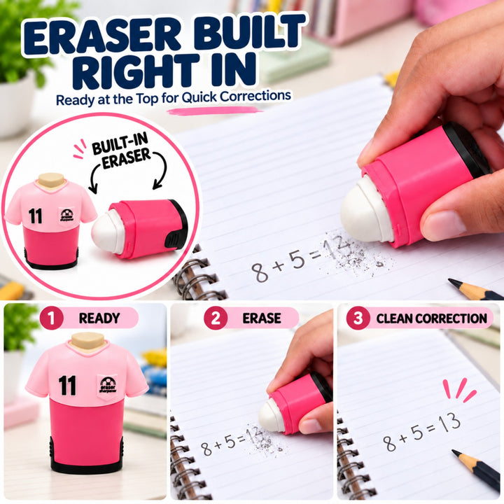 Sharpener Jersey Pencil Sharpener, Compact Manual Pencil Sharpener, Portable Stationery Sharpener for Writing, Drawing, Sketching, Office, School and Everyday Use