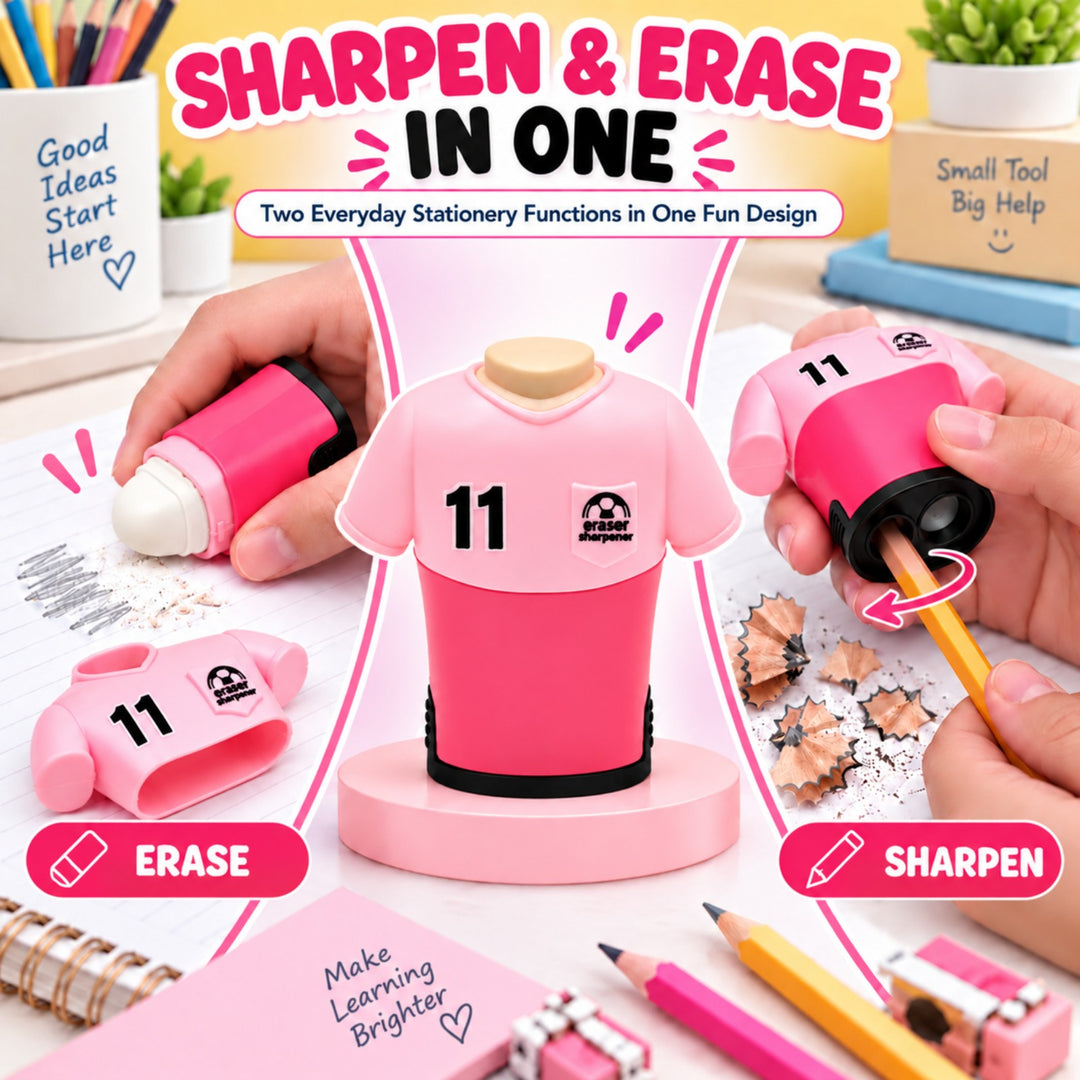 Sharpener Jersey Pencil Sharpener, Compact Manual Pencil Sharpener, Portable Stationery Sharpener for Writing, Drawing, Sketching, Office, School and Everyday Use