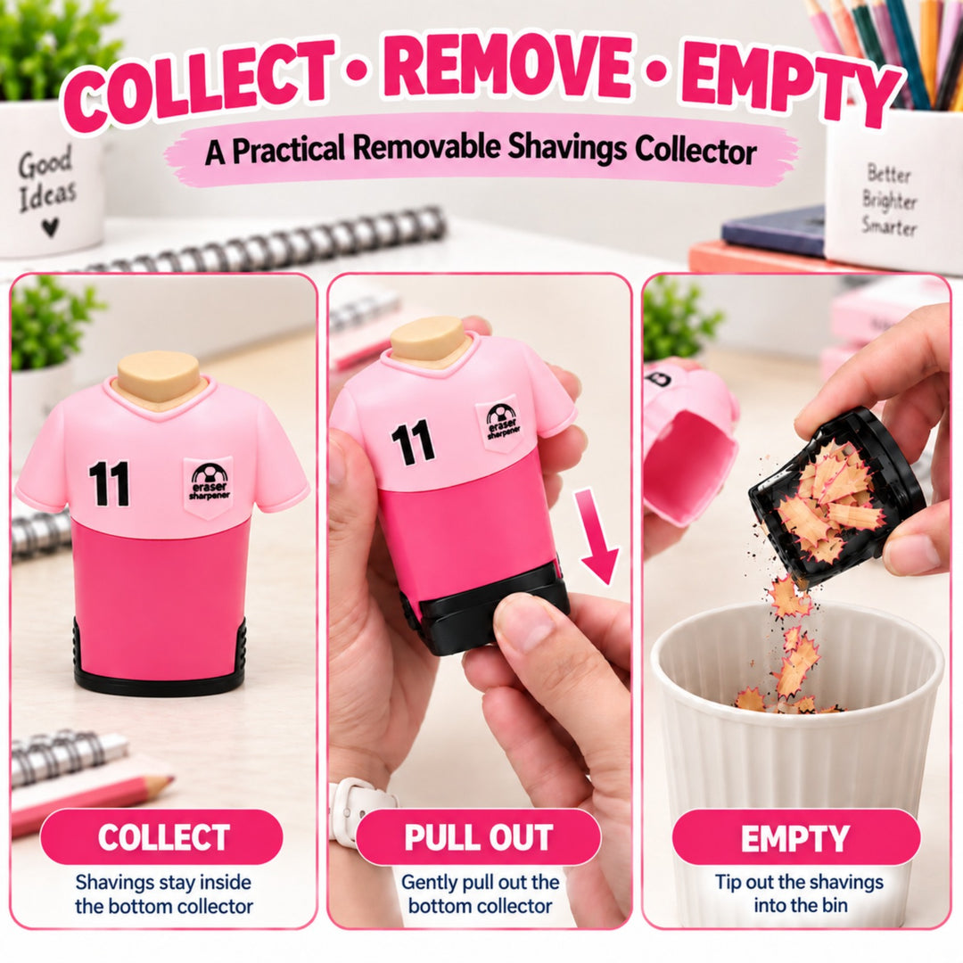Sharpener Jersey Pencil Sharpener, Compact Manual Pencil Sharpener, Portable Stationery Sharpener for Writing, Drawing, Sketching, Office, School and Everyday Use