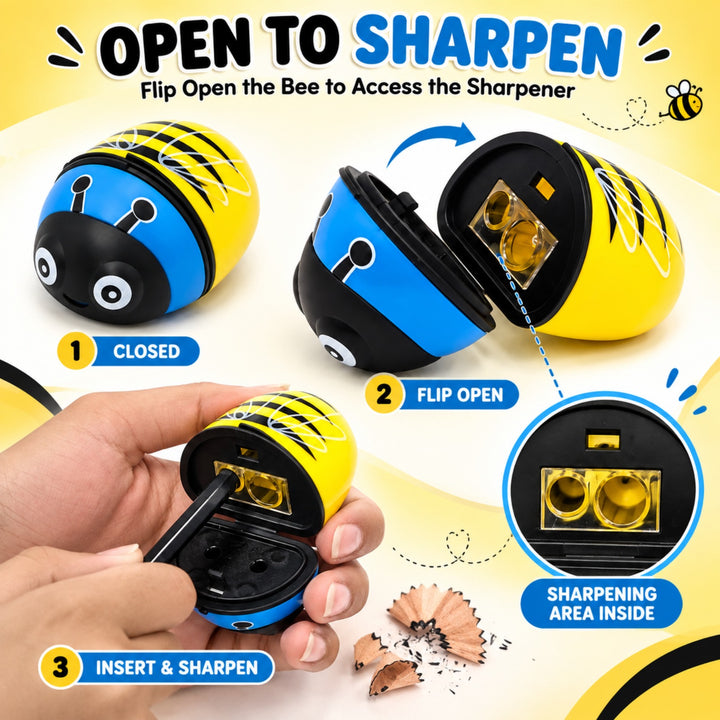 Sharpener Ladybug Pink Pencil Sharpener, Compact Manual Pencil Sharpener, Portable Stationery Sharpener for Home, Office, School and Drawing