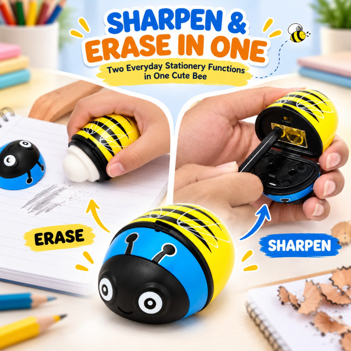 Sharpener Ladybug Pink Pencil Sharpener, Compact Manual Pencil Sharpener, Portable Stationery Sharpener for Home, Office, School and Drawing
