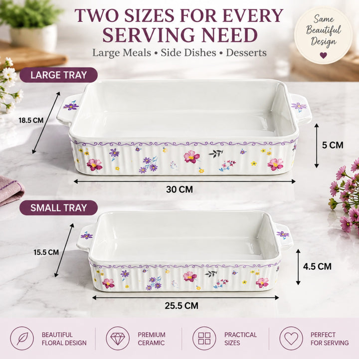 Ceramic Serving Tray Microwave Dishwasher Safe Ceramic Platter for Snacks Desserts Appetizers Sushi Pastry Dry Fruits Dining Kitchen Buffet Party and Restaurant Use